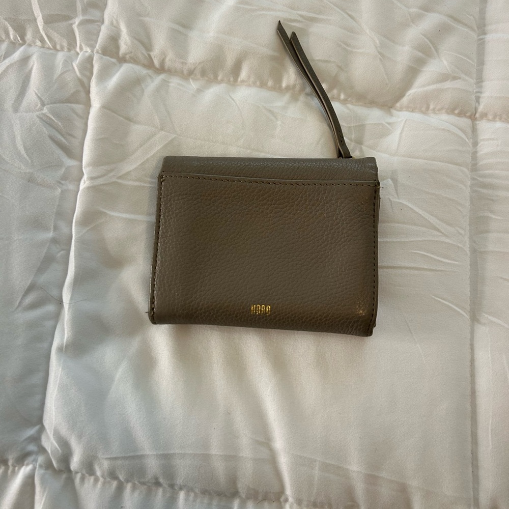HOBO Grey Leather Wallet